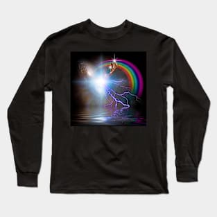 Galaxy and rainbow Long Sleeve T-Shirt